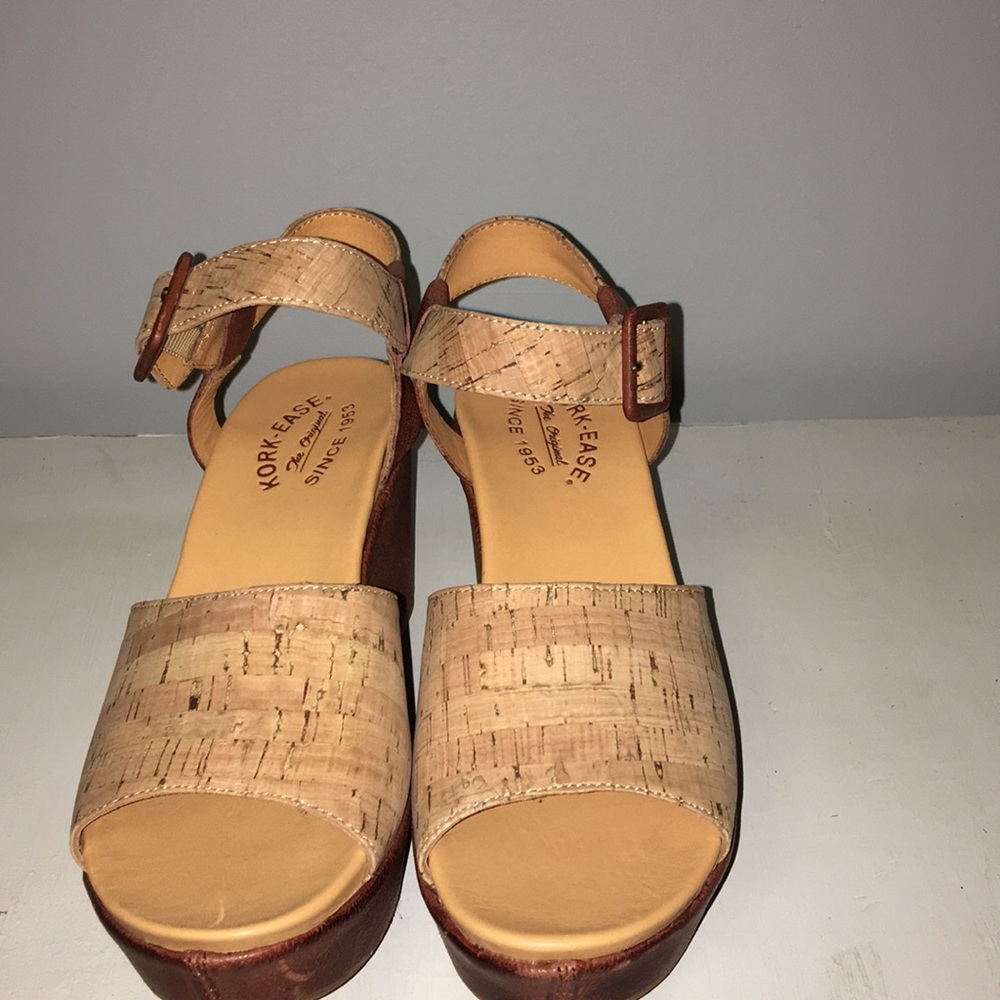 Cork wedge sandal